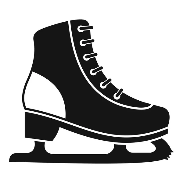 Ice skate pictogram, eenvoudige stijl — Stockvector