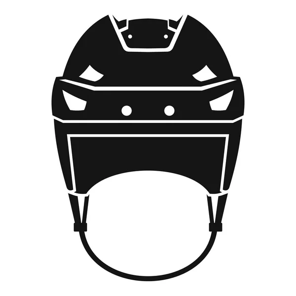 Icône de casque de hockey, style simple — Image vectorielle