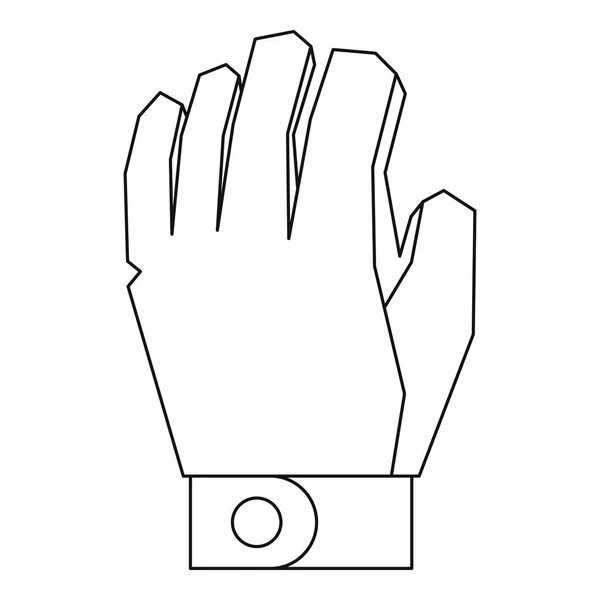 Hockeyhandschuh-Ikone, Outline-Stil — Stockvektor