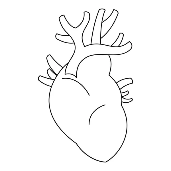 Ícone do coração, estilo esboço — Vetor de Stock