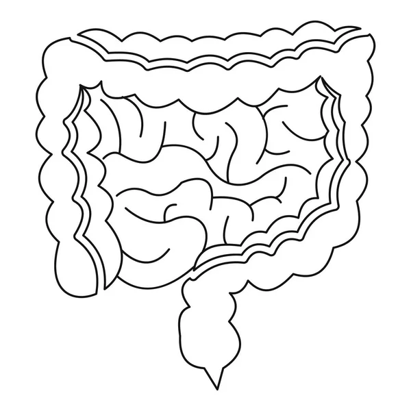 Bağırsak simgesi, anahat stili