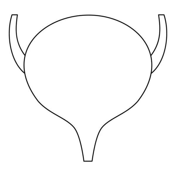 Icône de la vessie, style contour — Image vectorielle
