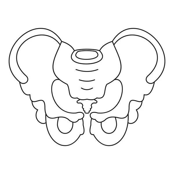 Icono de pelvis, estilo de contorno — Vector de stock