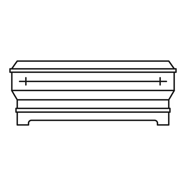 Ícone de caixão, estilo esboço — Vetor de Stock