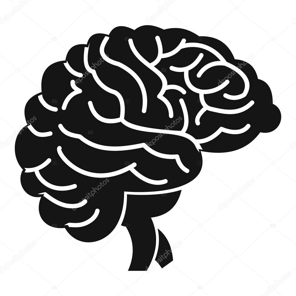 Brain icon. Simple illustration of brain vector icon for web