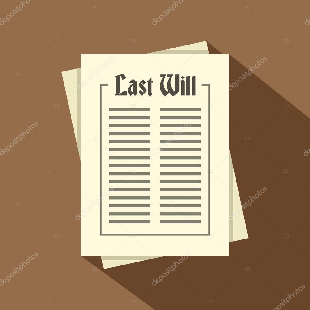 Will icon. Flat illustration of will vector icon for web