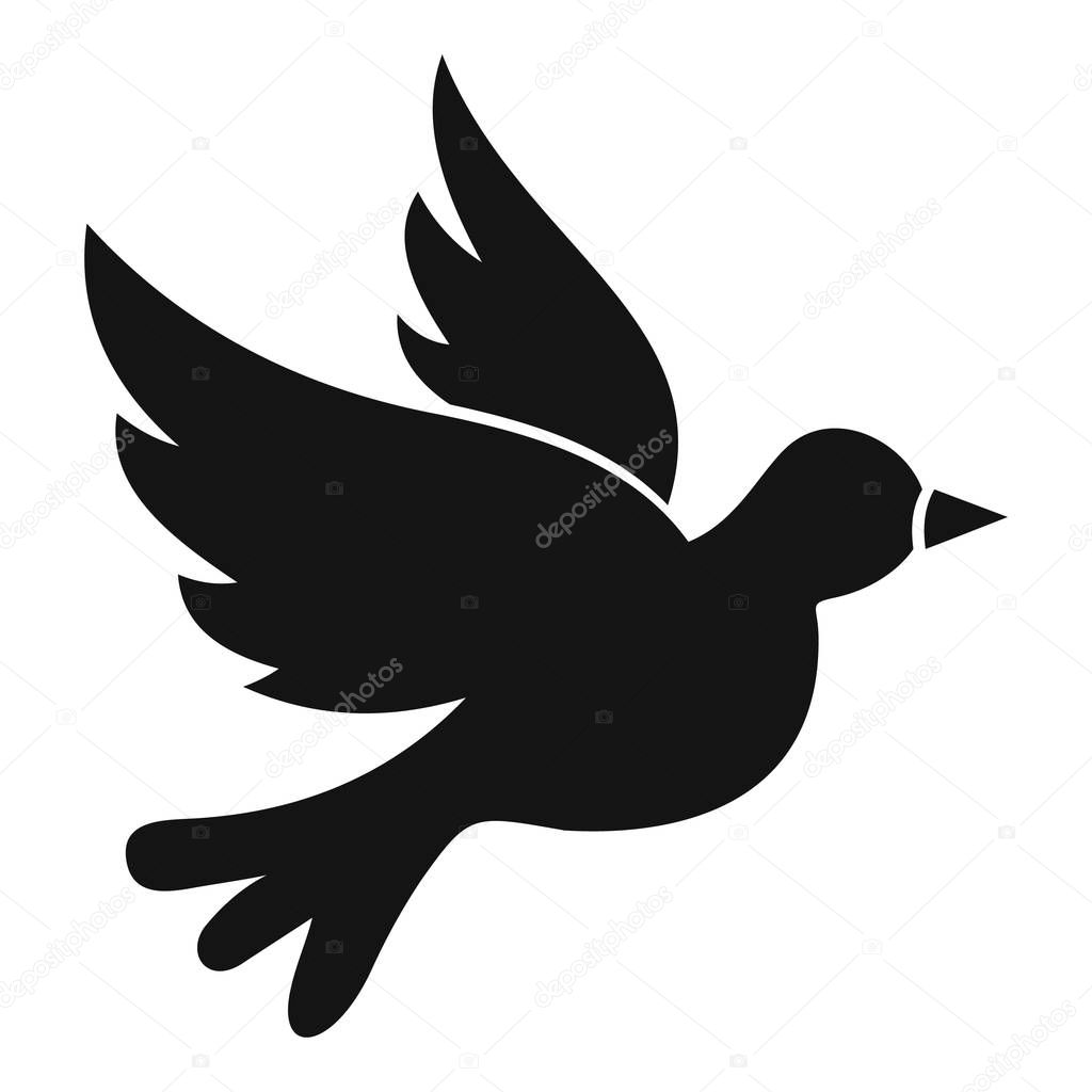 Dove icon. Simple illustration of dove vector icon for web