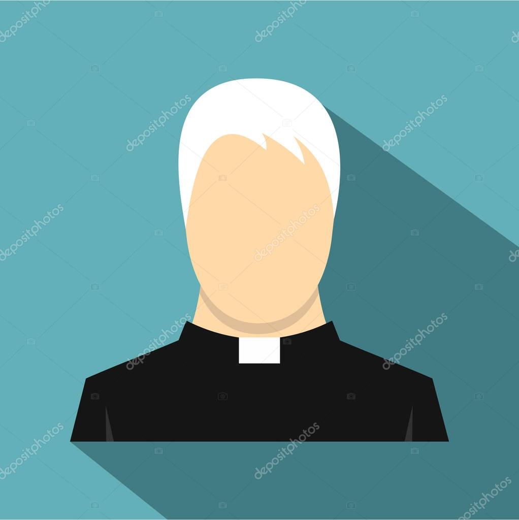Priest icon. Flat illustration of priest vector icon for web