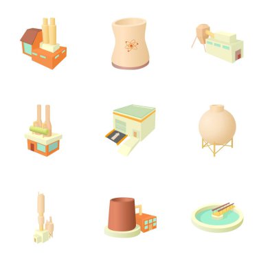 Bitki Icons set, karikatür tarzı