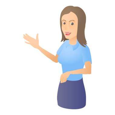 Haber sunucusu simgesi, karikatür tarzı