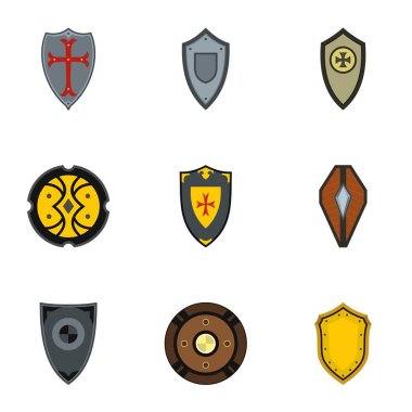 kalkan Icons set, düz stil