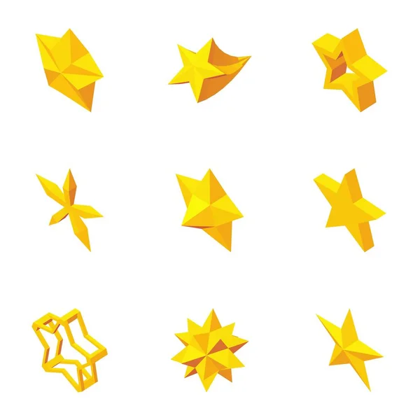 Rodzaju gwiazd zestaw ikon, stylu cartoon — Wektor stockowy