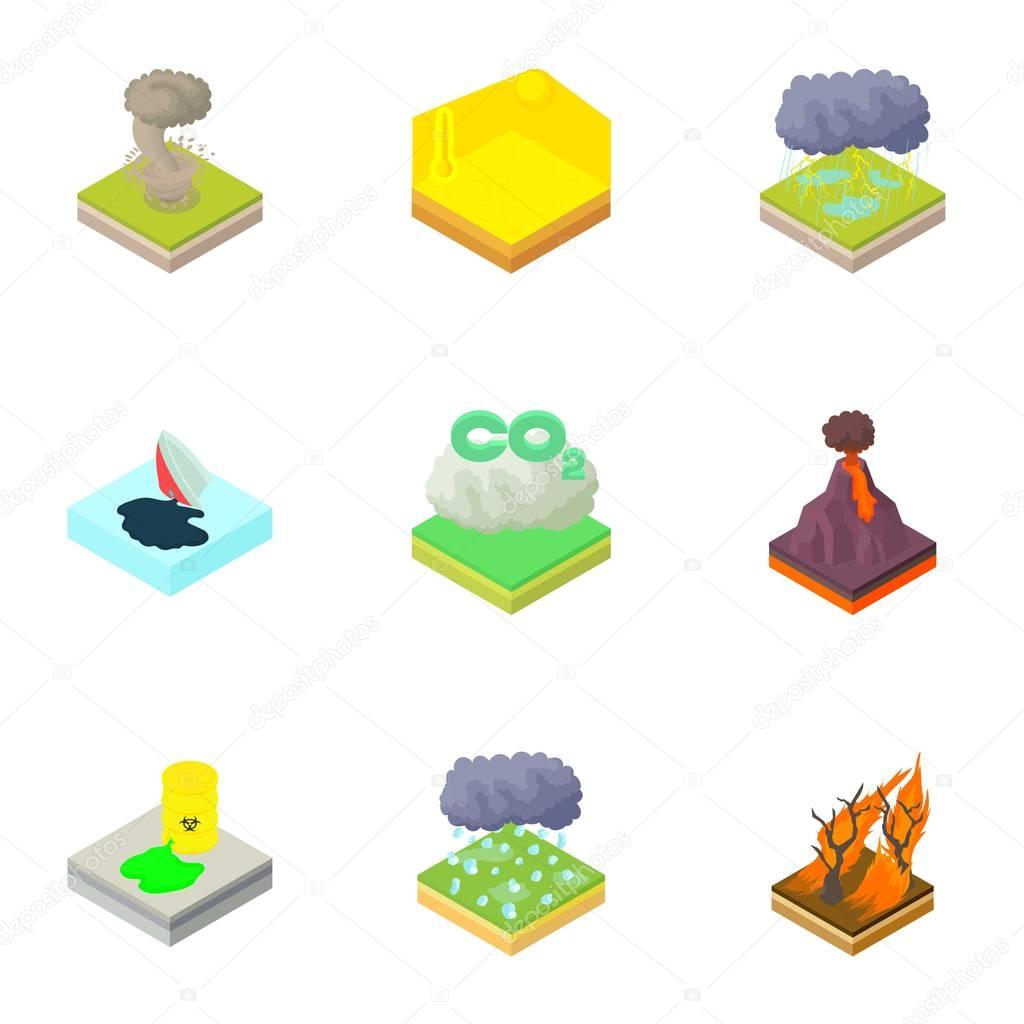 Ikonen Set Fur Naturkatastrophen Cartoon Stil Vektorgrafik Lizenzfreie Grafiken C Ylivdesign 130410492 Depositphotos