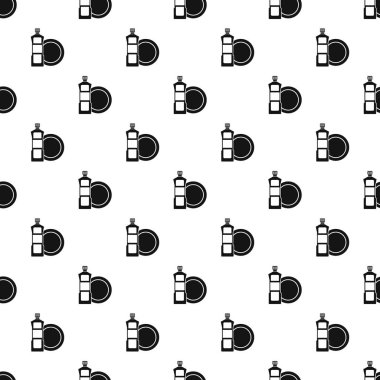 Bulaşık deterjanı ve tabak deseni, basit tarzı şişe