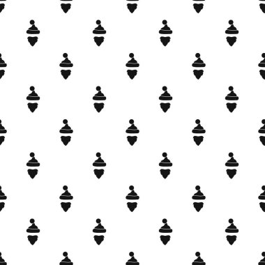 Şapka ve sakallı Noel Baba desen, basit tarzı