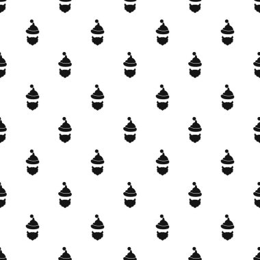 Noel Baba sakal yüz deseni, basit tarzı