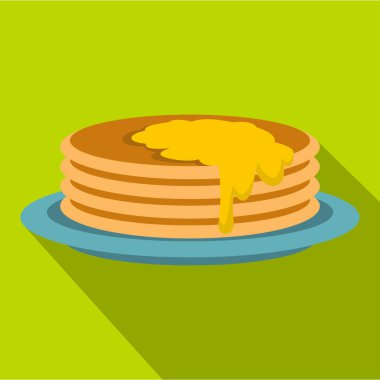 Pankek simgesi, düz stil