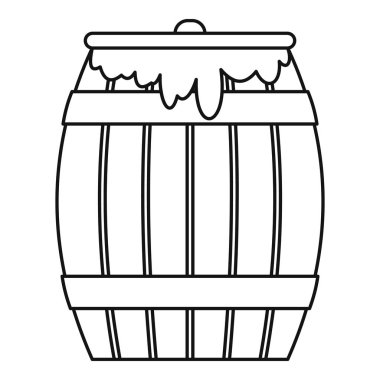 Bal fıçısı simgesi, anahat stili