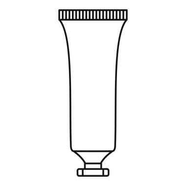 Kozmetik tüp simgesi, anahat stili