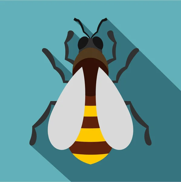 Méh ikon, lapos stílusú — Stock Vector