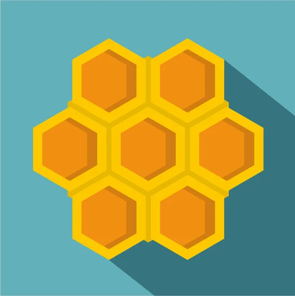 Little honeycomb icon, flat style — Stock Vector