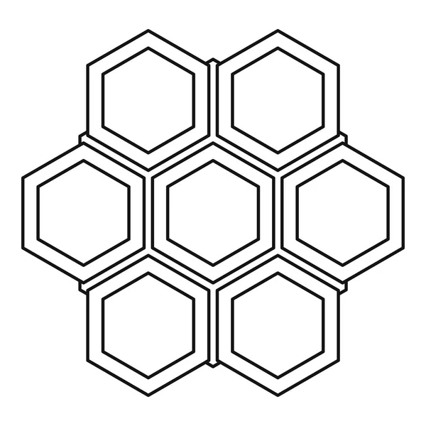 Lilla honeycomb-ikonen, dispositionsformat — Stock vektor