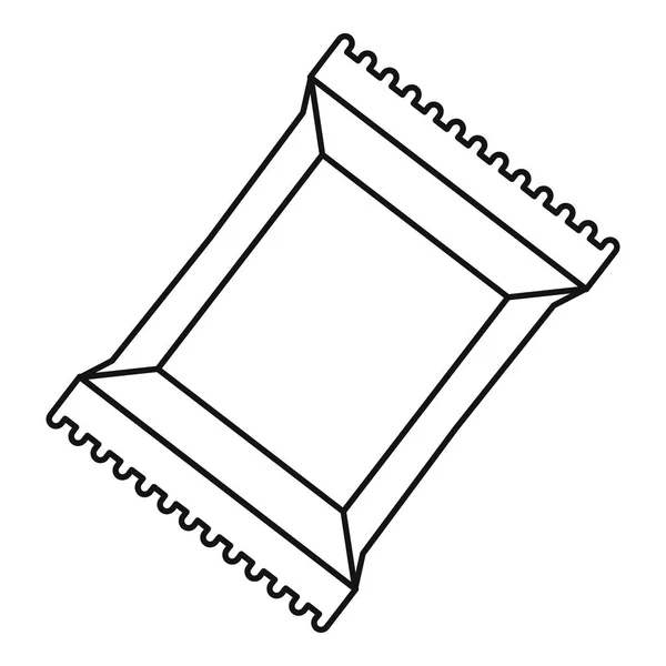 Ícone pacote guardanapos, estilo esboço — Vetor de Stock