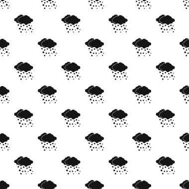 Bulut ve kar taneleri desen, basit tarzı