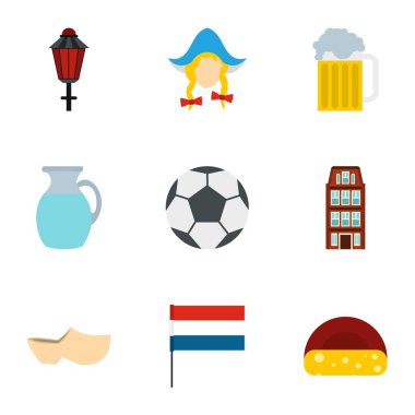 Konumlar Holland simgelerin ayarlamak, stil düz