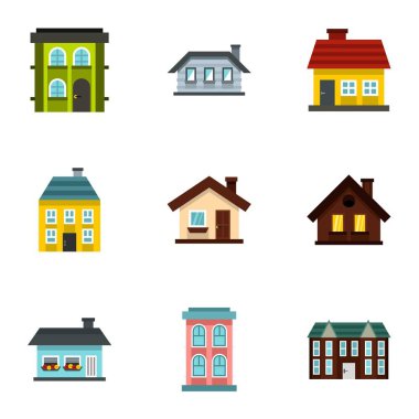 Bina simgeler ayarla, stil düz