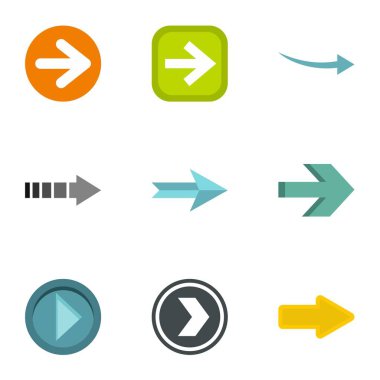 İmleç Icons set, düz stil
