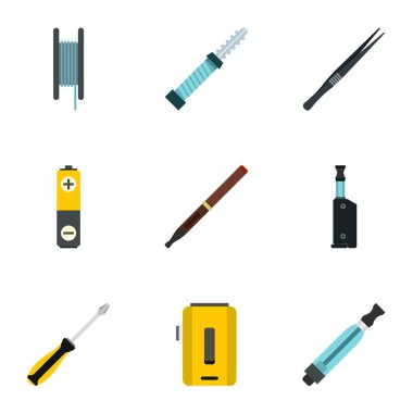 Sigara simgeler ayarla, stil düz