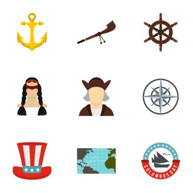 Öncü Icons set, düz stil