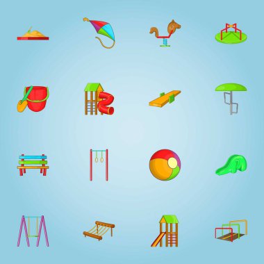 Çocuk gamee Icons set, karikatür tarzı