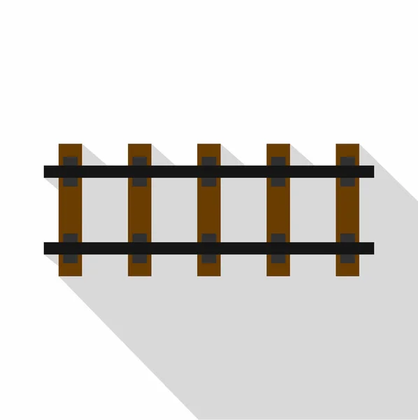 Ícone ferroviário, estilo plano —  Vetores de Stock