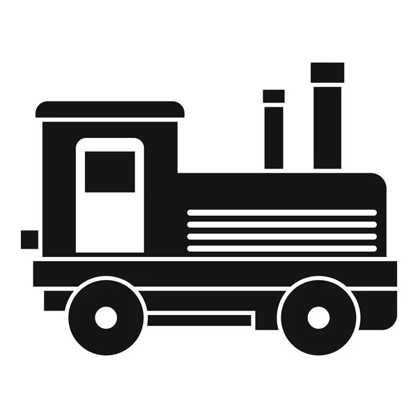 Locomotief pictogram, eenvoudige stijl — Stockvector