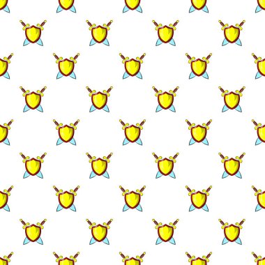 Kılıç desen, karikatür tarzı ile savaş kalkan