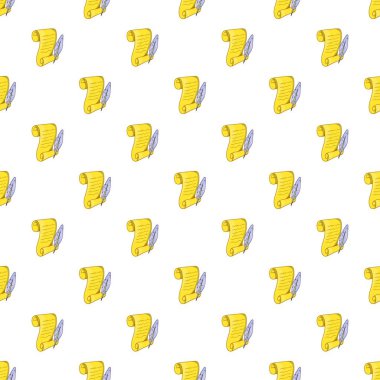 Kaydırma kağıt ve tüy desen, karikatür tarzı