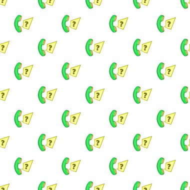 Yakışıklı soru işareti desen, karikatür tarzı ile