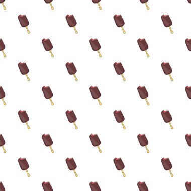 Çikolatalı dondurma sopa desen karikatür tarzı üzerinde