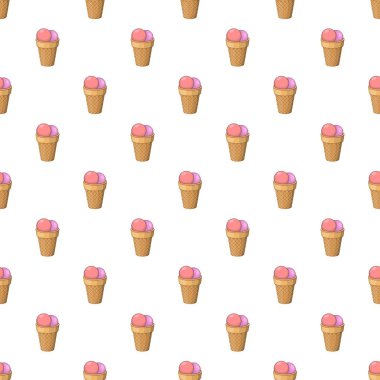 Pembe dondurma waffle Kupası desen çizgi film tarzı