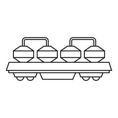 Demiryolu vagonu çimento simgesi, anahat stili