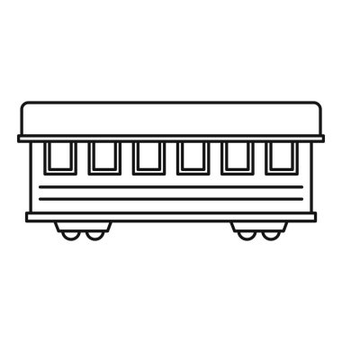 Yolcu tren araba simgesi, anahat stili
