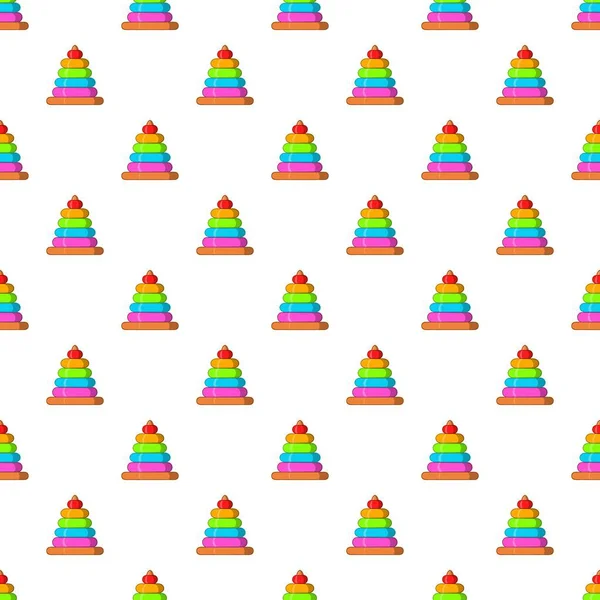 Patrón pirámide de los niños, estilo de dibujos animados — Vector de stock
