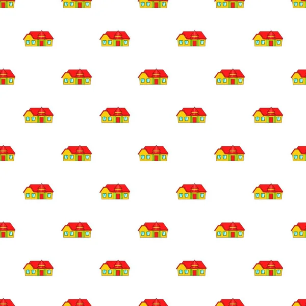 Büyük tek katlı ev desen, karikatür tarzı