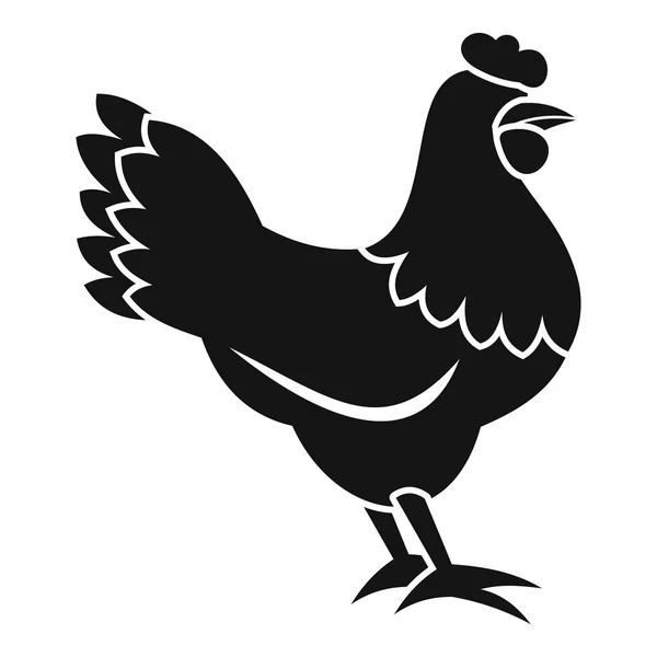 Hen icon, simple style — Stock Vector