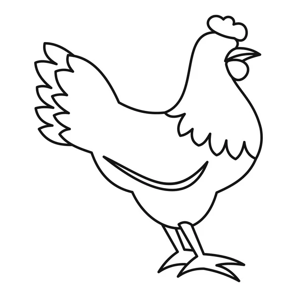 Ícone de galinha, estilo esboço —  Vetores de Stock