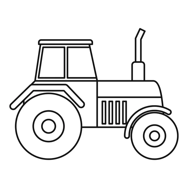 Tractor icon, outline style — Stock Vector