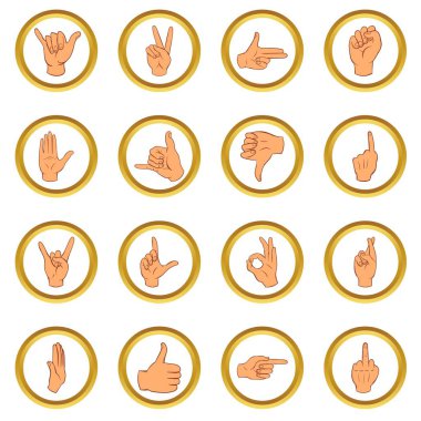 El vektör set, karikatür tarzı