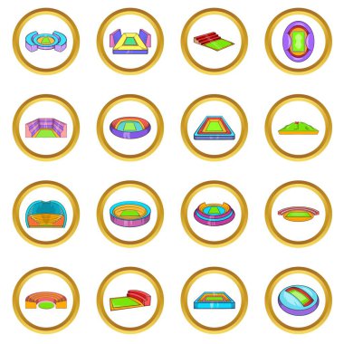 Stadyum vektör set, karikatür tarzı